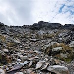 Der schrofige Anstieg auf die Jakobsspitze