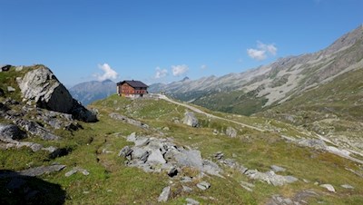 Das Pfitscher-Joch-Haus nahe der österreichischen Grenze