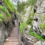 Anstieg durch die Schwarzbachklamm zum Luttacher Wasserfall