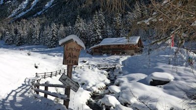 Die Lercheralm im Winter
