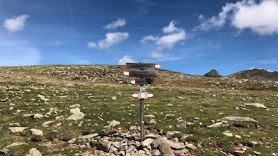 Der Anstieg zum Latzfonser Kreuz ist bestens ausgeschildert