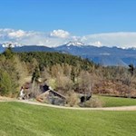 Auf einem kleinen Sträßchen zu den Erdpyramiden bei Jenesien