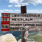 Auch der Rückweg vom Rifugio Torre di Pisa ist gut ausgeschildert