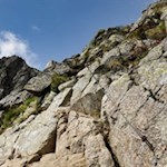 Seilgesicherte Passage vor dem Kompfoßsee