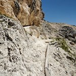 Im steilen Anstieg in Richtung Lagazuoisee