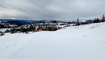 Die Rodelbahn Karerpass ist bestens präpariert