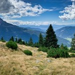 Mit Blick ins Sarntal zurück zum Mesnerhof