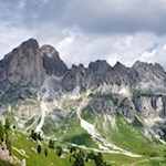 Ausblick nahe der Rotwandhütte ins Fassatal