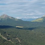 Blick auf das Schwarzhorn und das Weißhorn