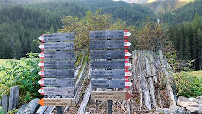 Der Weg zur Lenkjöchlhütte ist nicht zu verfehlen