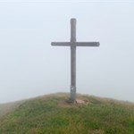 Das schlichte Gipfelkreuz der Flatschspitze