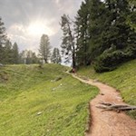 Im linden Licht der untergehenden Sonne zur Gschnagenhardt Alm