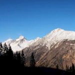 Die Pfunderer Berge vor klarem Winterhimmel