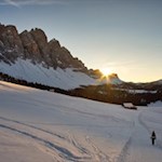 Die Villnösser Geisler im Winterkleid