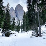 Vor der Kulisse der Villnösser Geisler zur Glatschalm