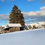 Winteridylle am Fuße des Rosengarten