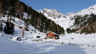 Im Winter liegt die Huber Alm im tiefen Winterschlaf