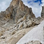 Durch ein Kar auf den Vajolonpass