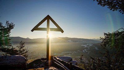 Abendstimmung auf dem Aufhofener Kreuz