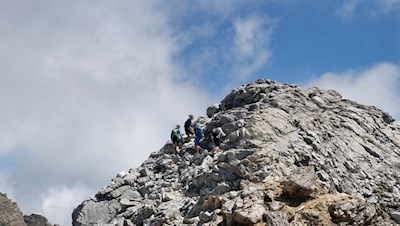 Von der Weißspitze nordwärts in Richtung Amthorspitze