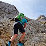 La forcella Pana è in alcuni punti piuttosto accidentata