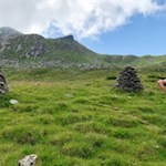 Durch Almwiesen auf das Ratschinger Kreuz