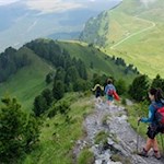 Abstieg vom Monte Pic in Richtung Cuca-Scharte