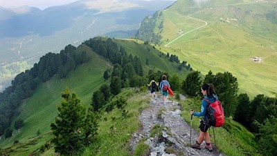 Abstieg vom Monte Pic in Richtung Cuca-Scharte