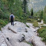 Auf dem Weg Nr. 440 zurück zum Pian dei Menis