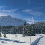 Das tiefverschneite Sextner Hochmoos