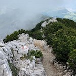 The last ascent to the Cima delle Pozzette is more rocky