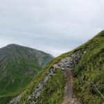 Drahtseilgesicherte Passage auf dem Weg zum Wilden See