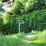 Auf dem gut ausgeschilderten Weg Nr. 4 nach Raas