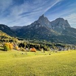 Der Schlern ist unser ständiger Wegbegleiter