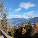 Ausblick von der Sonnenterrasse des Berggasthauses Briol