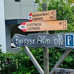 Die Wanderung beginnt und endet auf dem Wanderparkplatz der Busegge Alm