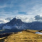 Blick auf den nahen Peitlerkofel