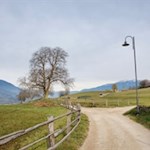 Auf dem breiten Spazierweg nördlich von Albions