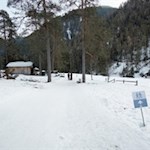 Auf dem großteils eben verlaufenden Winterwanderweg zum Kreidesee