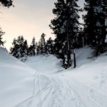 Der Anstieg auf den Maurerberg ist gut gespurt
