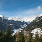 Blick ins verschneite Pflersch