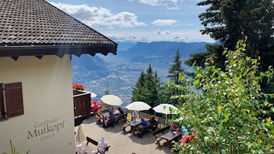 Die Panoramaterrasse des Gasthauses Mutkopf