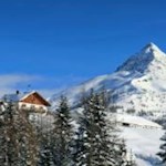 Hinter den Wipfeln taucht bereits die Nemes Alm auf