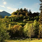 Blick auf das bezaubernde Kirchlein von Karnol
