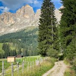 Against the backdrop of the Catinaccio to the Kaiserstein