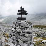 Wegweiser zu den bekannten Gletschern