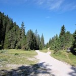 L'ampio sentiero escursionistico può essere percorso anche con un passeggino