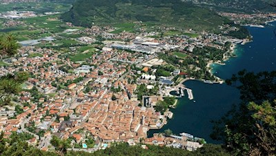The roofs in Riva del Garda's old town nestle close together