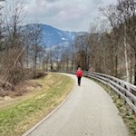 Der erste Teil der Wanderung folgt dem Pustertaler Radweg