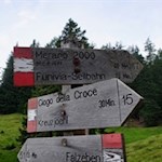 Unsere Hüttenwanderung auf Meran 2000 ist gut ausgeschildert